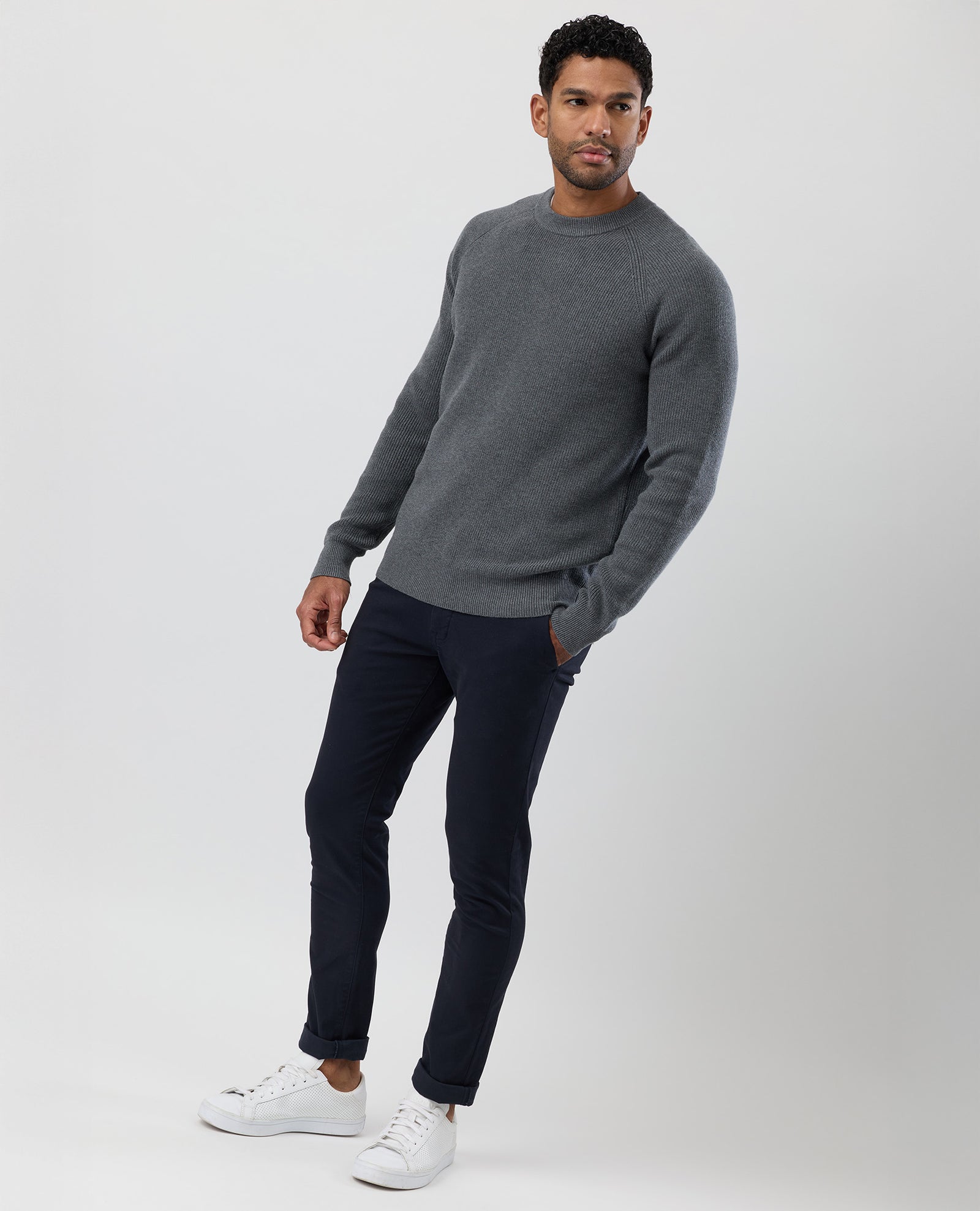 FISHERMAN'S RIB COTTON KNIT