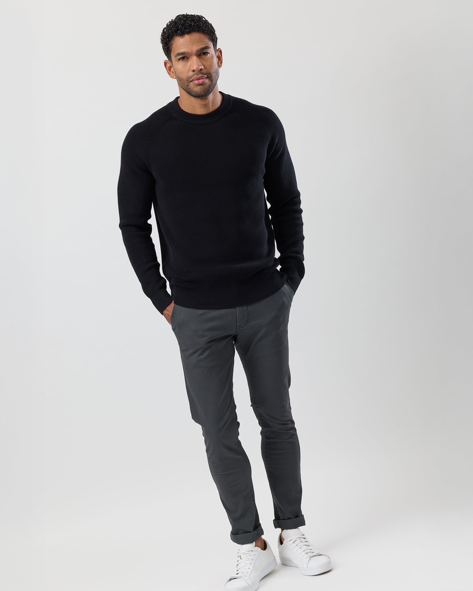 FISHERMAN'S RIB COTTON KNIT