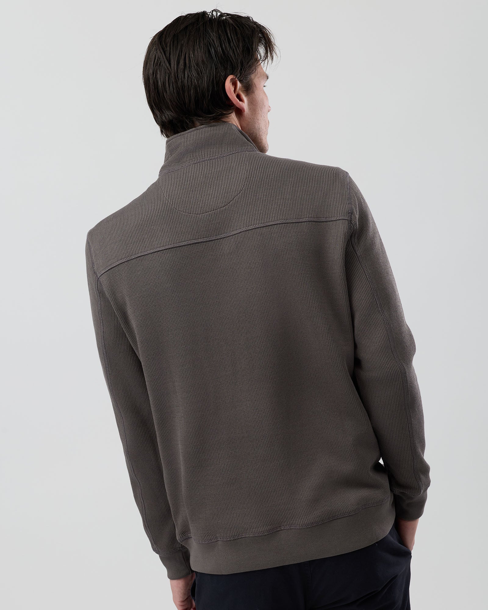 FRENCH RIB HALF ZIP