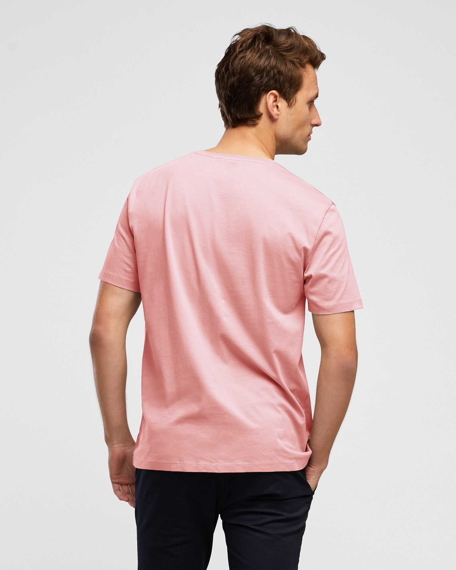 Pink Men's T-Shirt in Everyday Fit, rear view