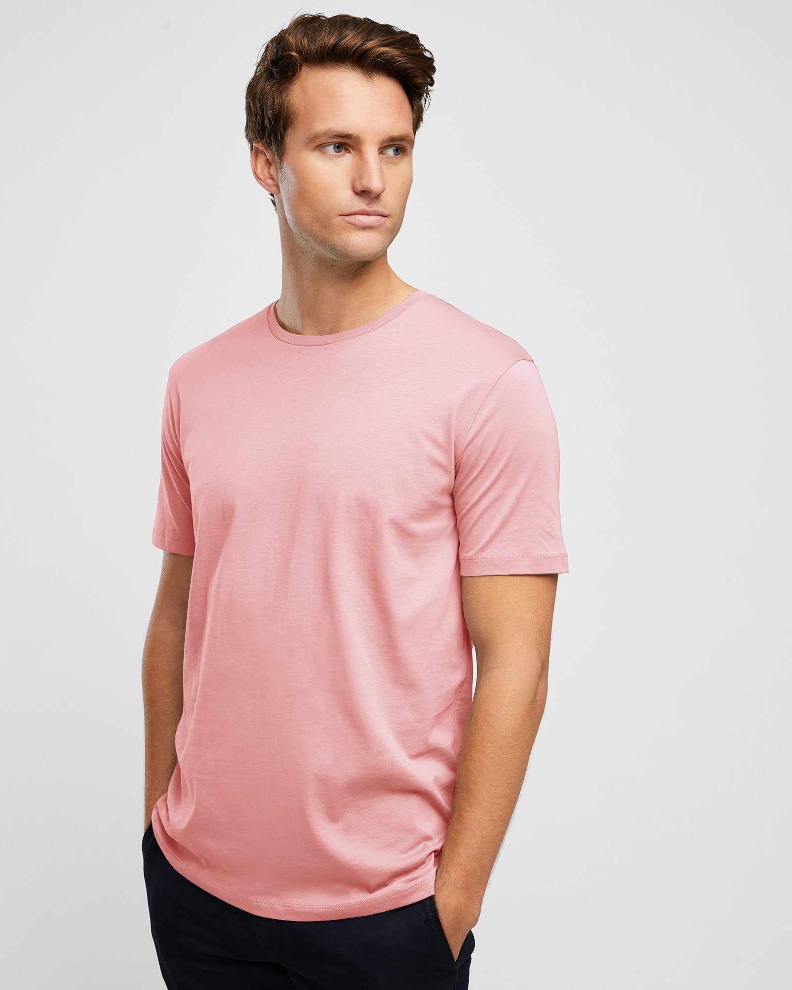 Men's Crew Neck Tee in California Pink, by Wayver