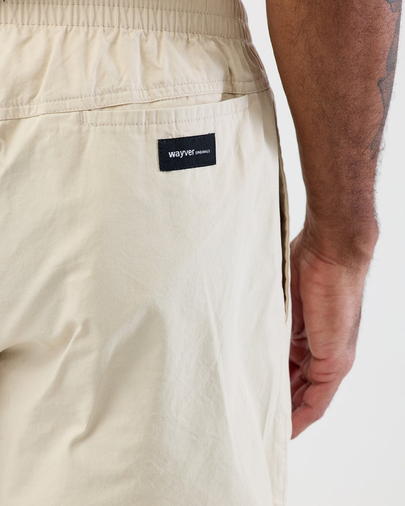 WAYVER Originals - Men's Cotton Beach Shorts - Beige Pima Cotton ...