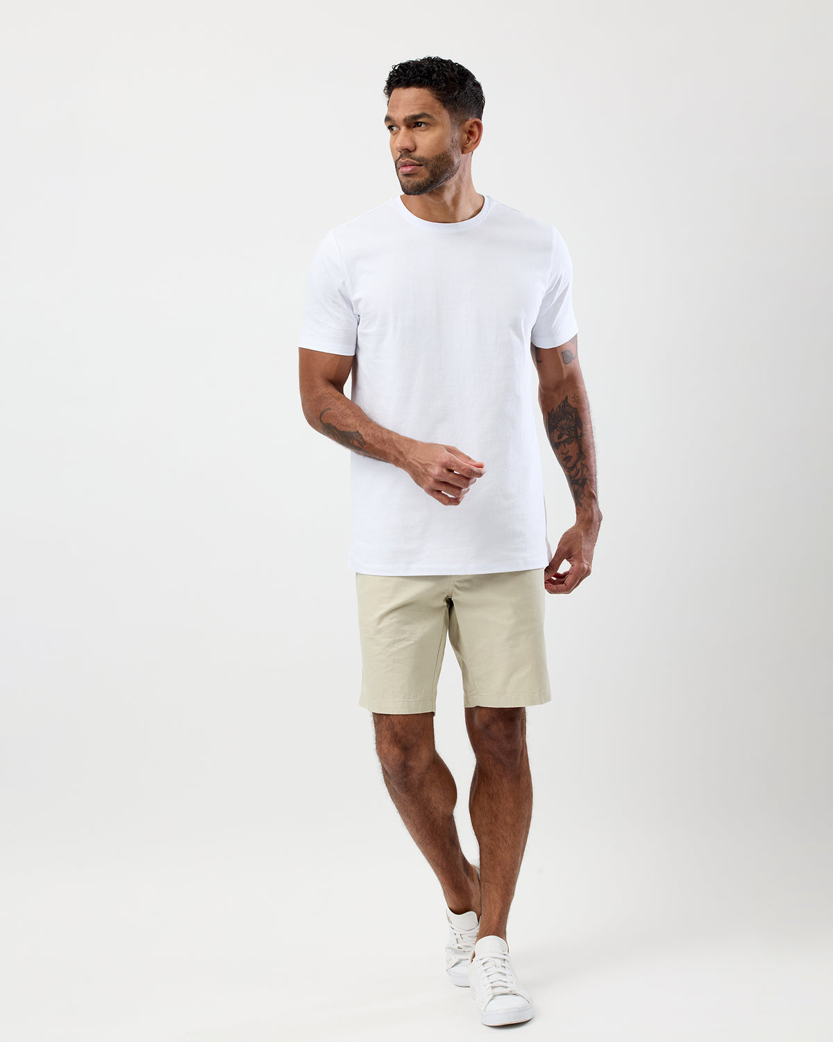 Beige Bermuda Shorts Styled Casually - Men's Summer Shorts Detail View