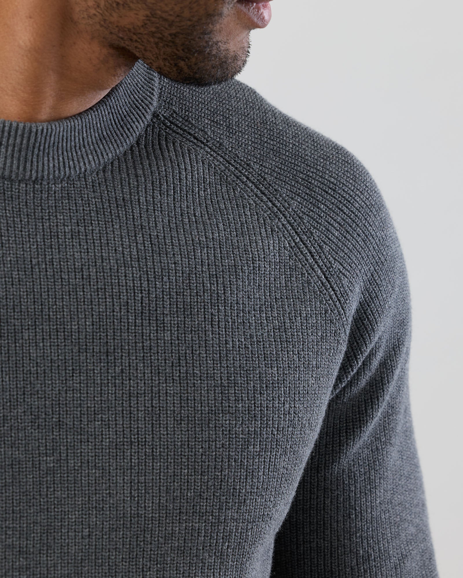 FISHERMAN'S RIB COTTON KNIT