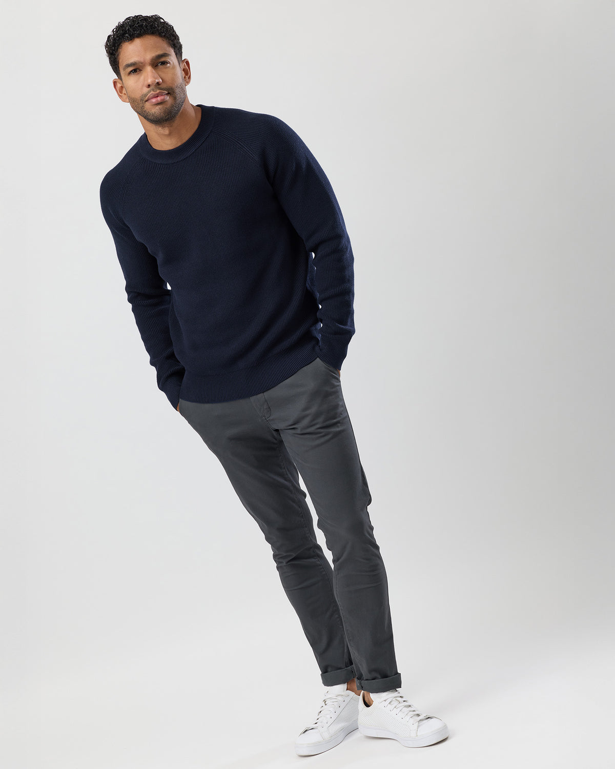 FISHERMAN'S RIB COTTON KNIT