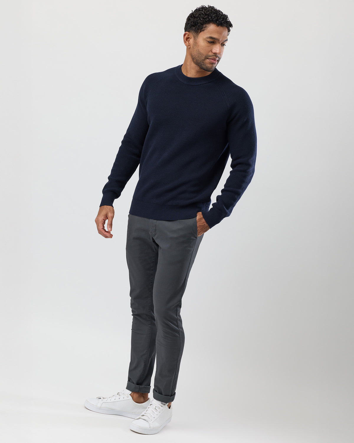 FISHERMAN'S RIB COTTON KNIT