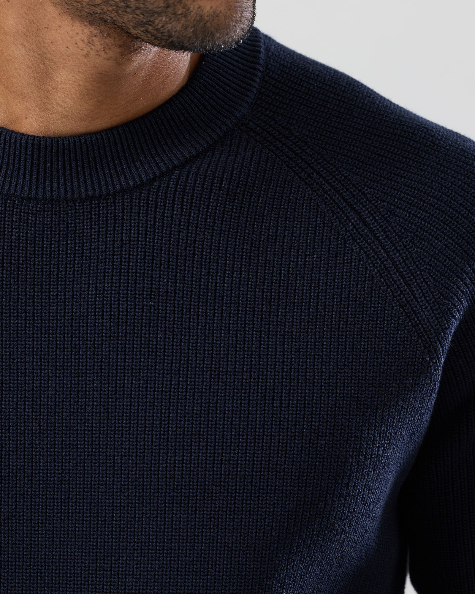 FISHERMAN'S RIB COTTON KNIT