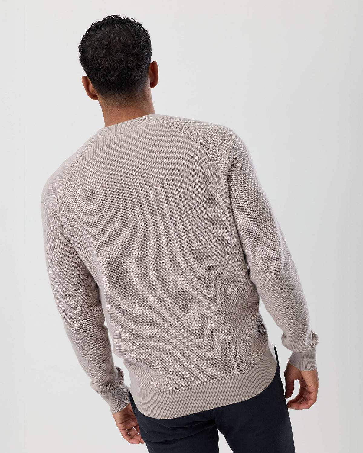 Fisherman's Crew Neck Knit, rear view
