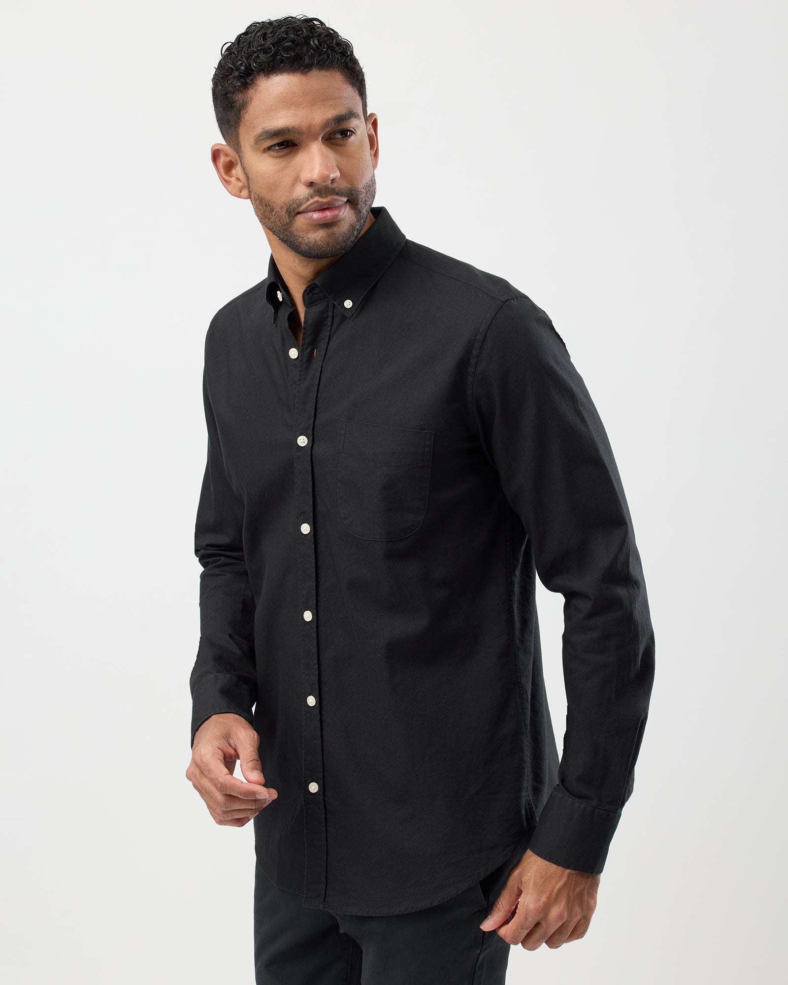 Men's Black Button Down Oxford Shirt