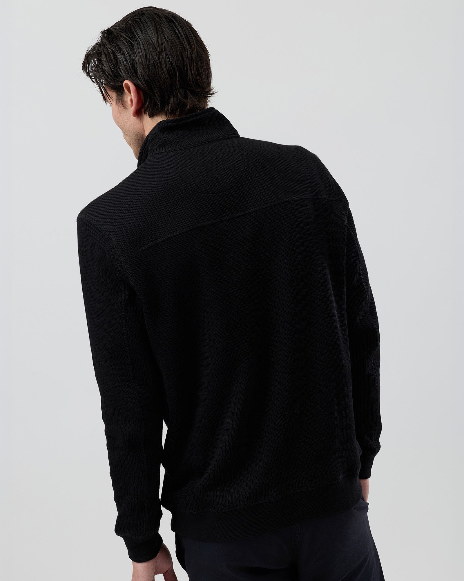 FRENCH RIB HALF ZIP