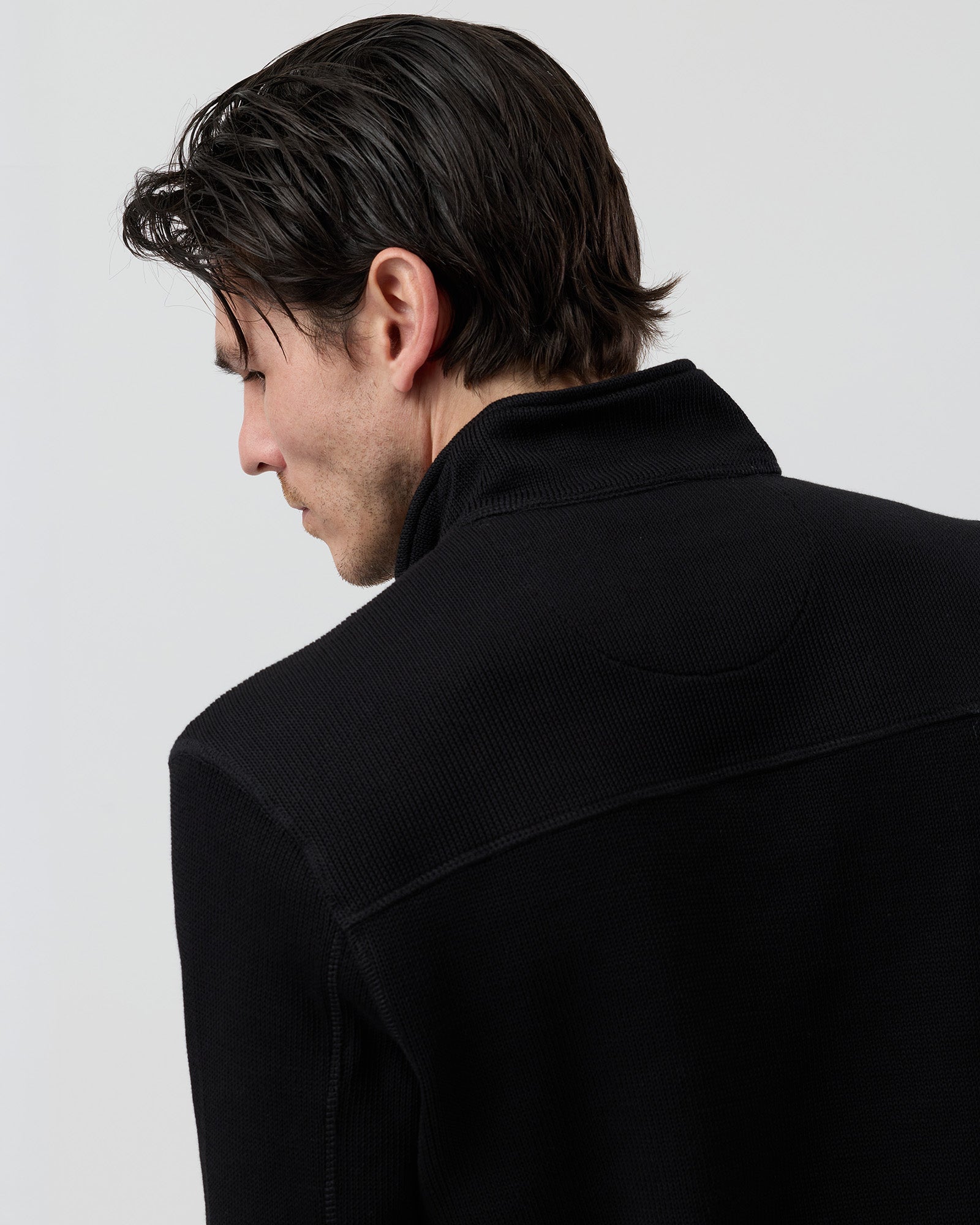 FRENCH RIB HALF ZIP