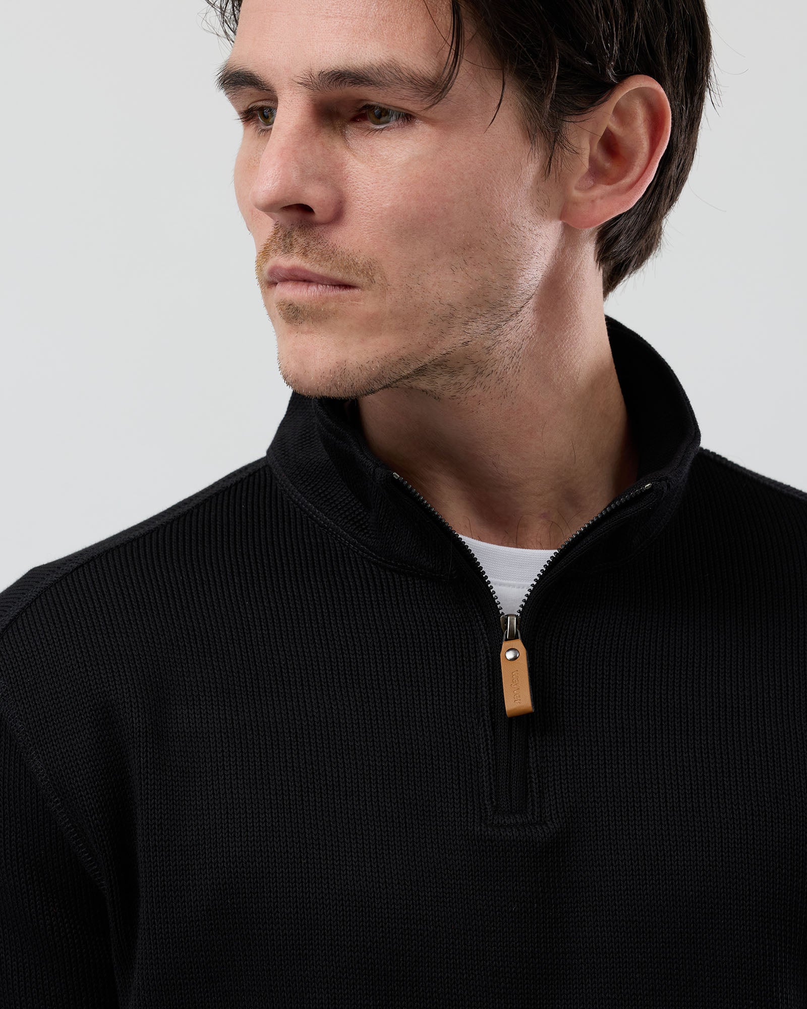 FRENCH RIB HALF ZIP