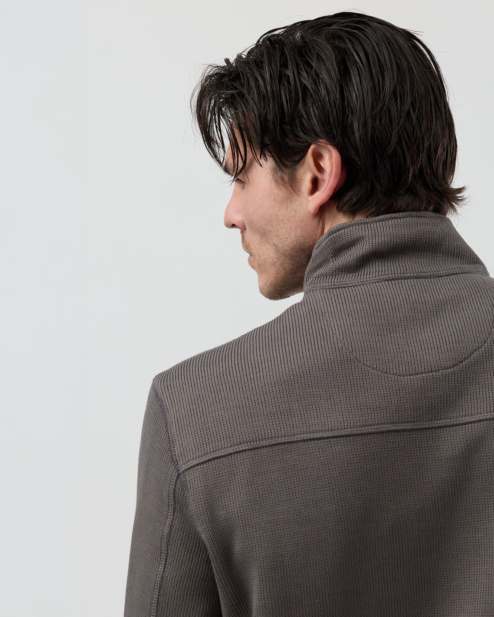 FRENCH RIB HALF ZIP