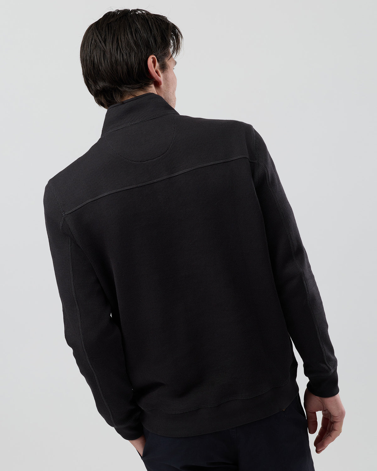 FRENCH RIB HALF ZIP