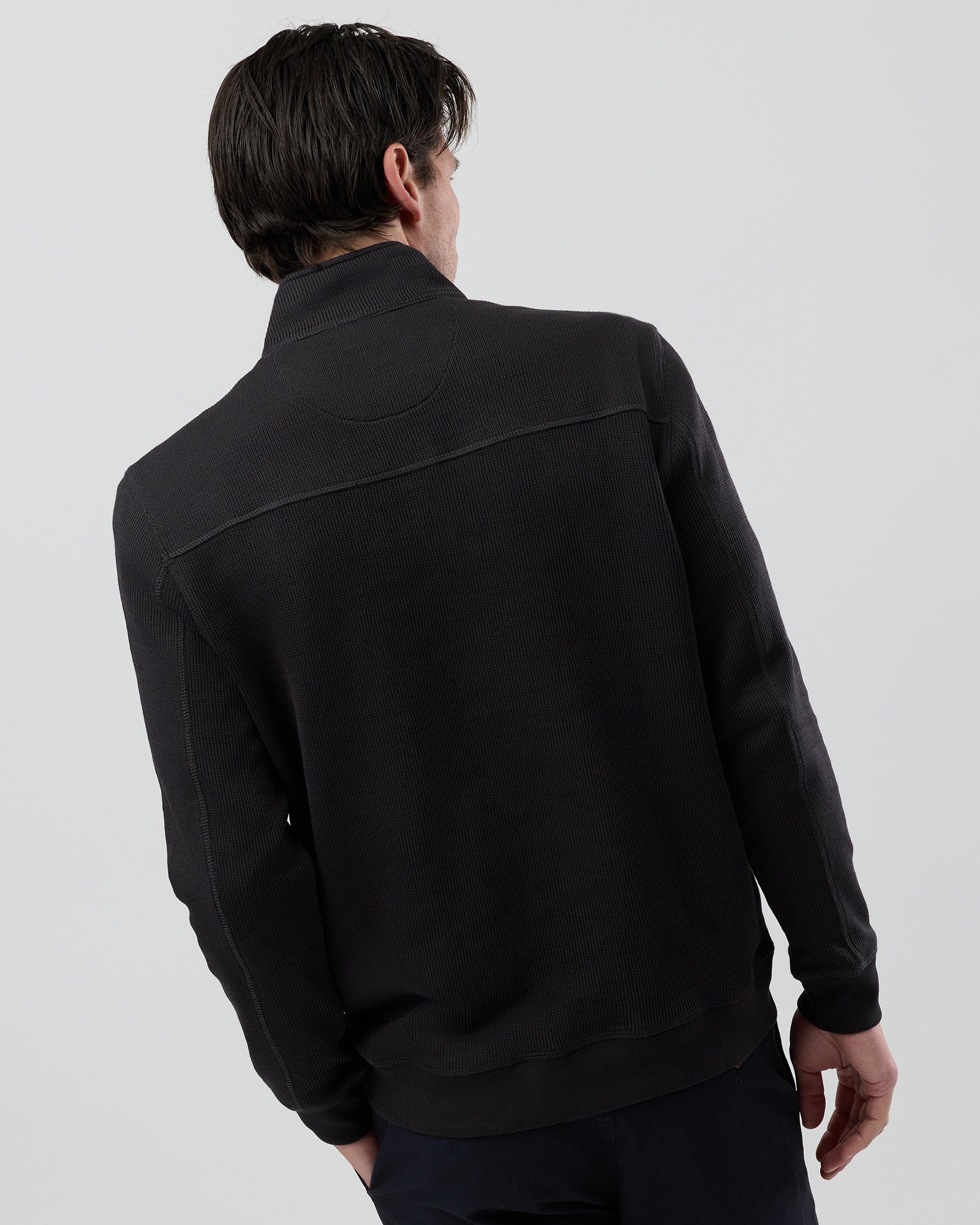 FRENCH RIB HALF ZIP
