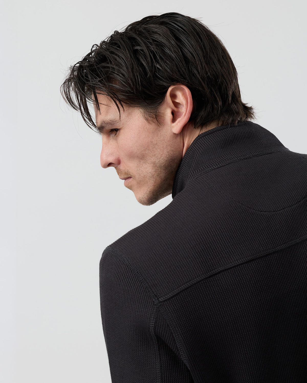 FRENCH RIB HALF ZIP
