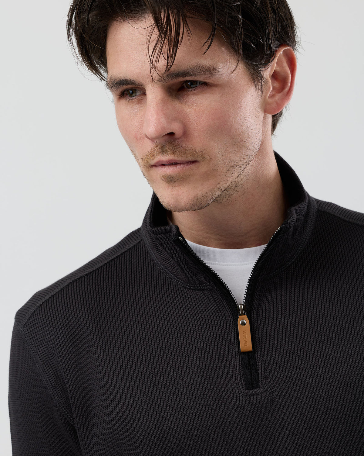 FRENCH RIB HALF ZIP
