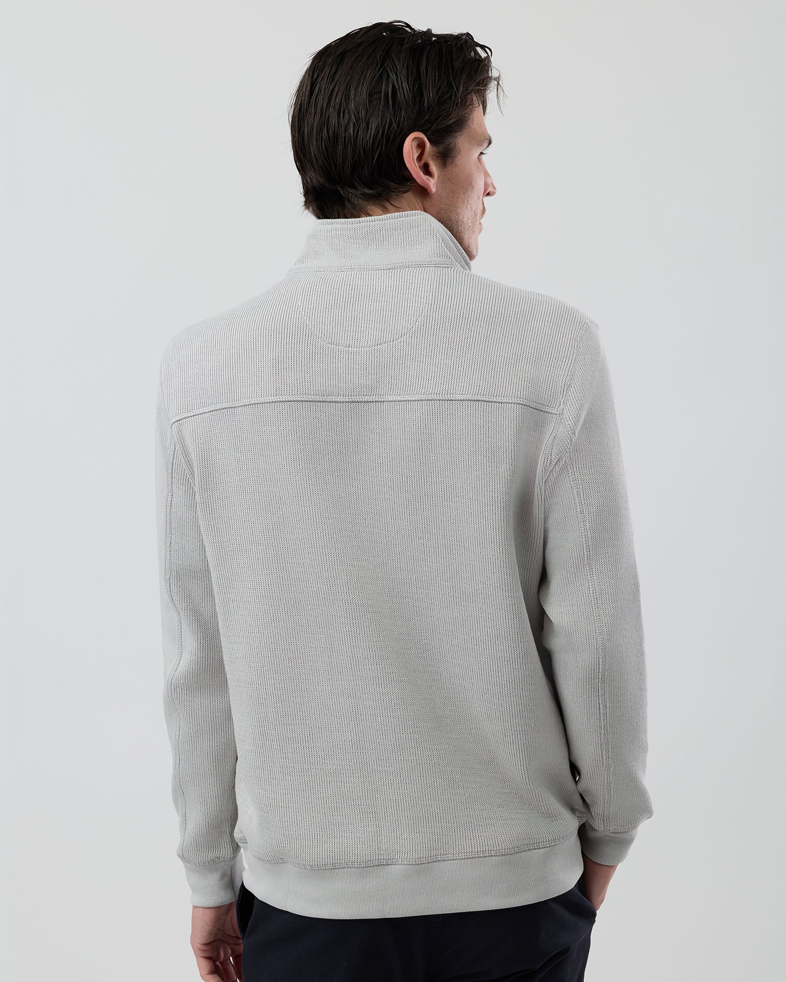 FRENCH RIB HALF ZIP