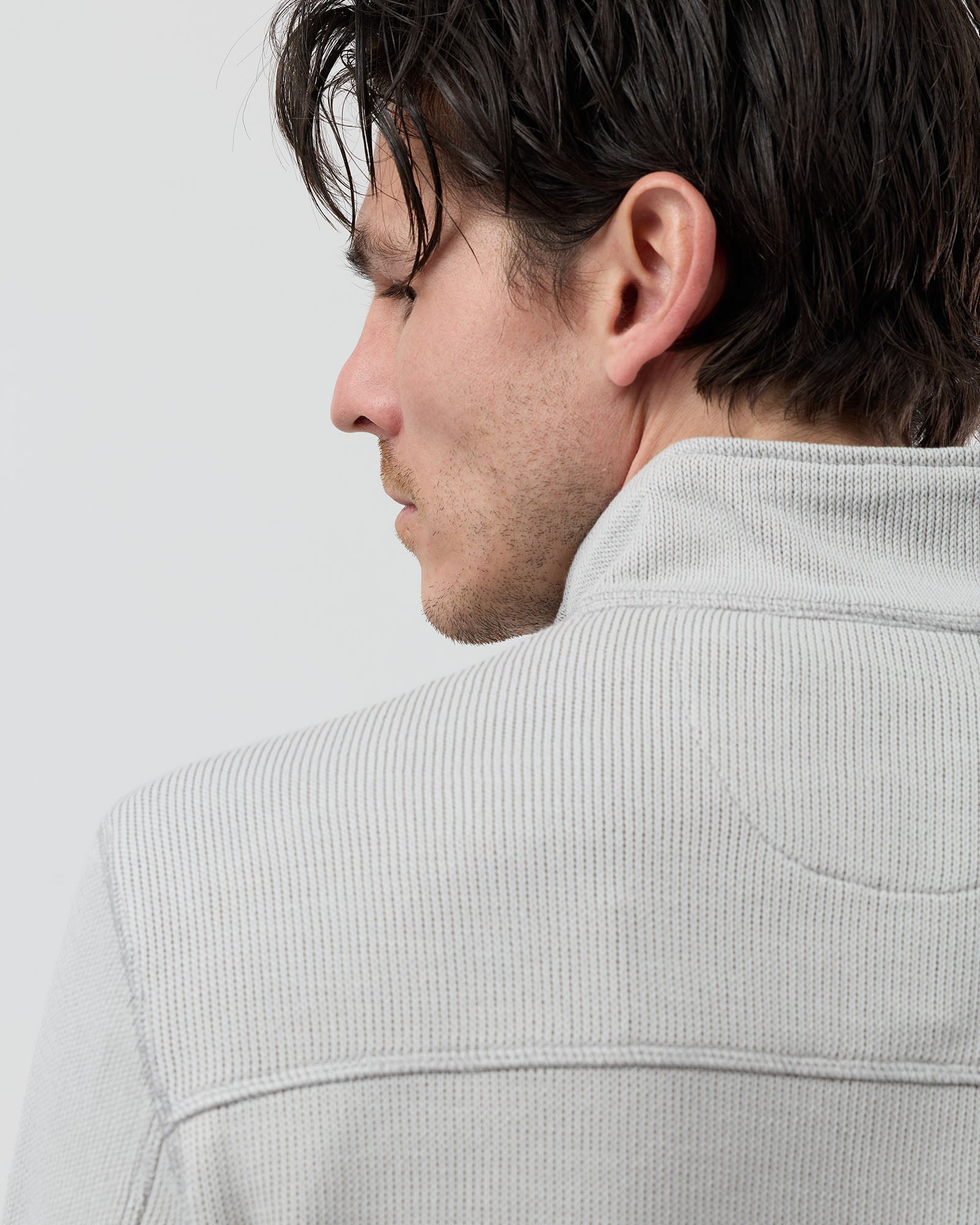 FRENCH RIB HALF ZIP