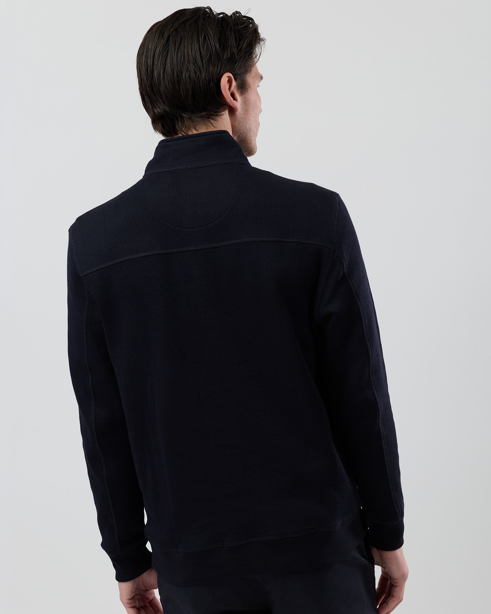 FRENCH RIB HALF ZIP