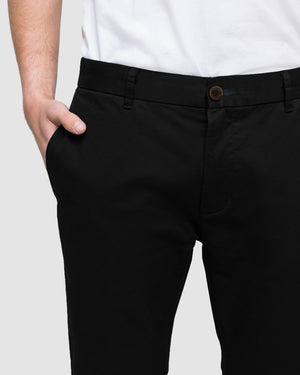 Wayver Slim Fit Men's Stretch Chino Pant Best Seller The Iconic - Black