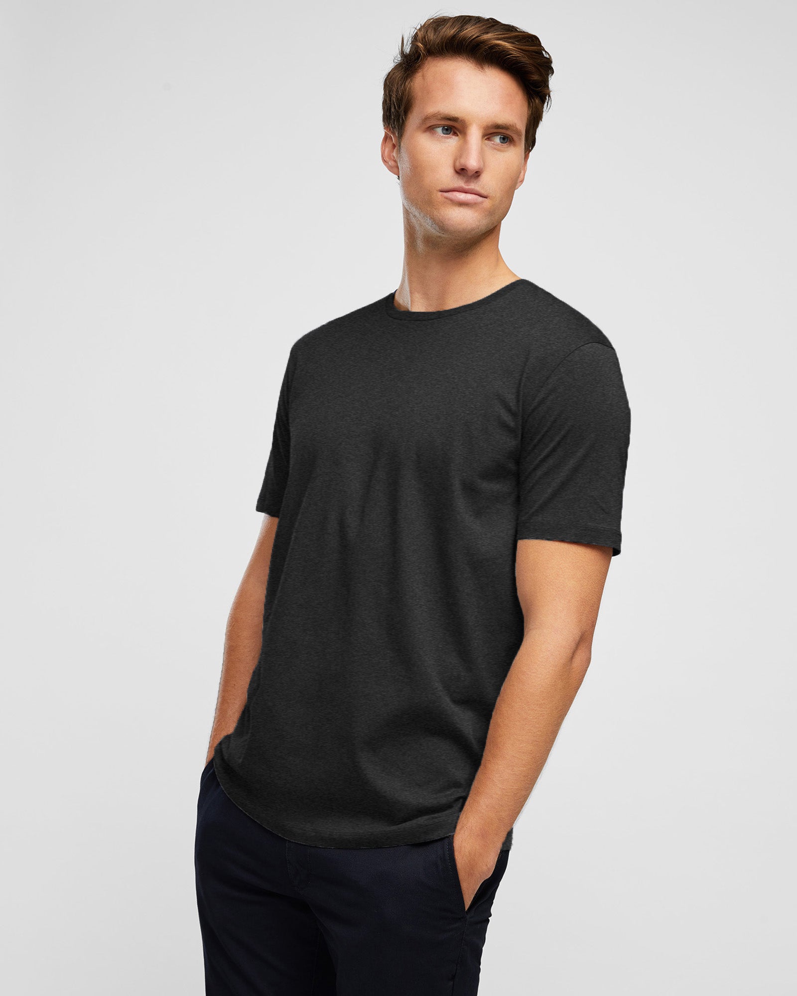 Charcoal Men's Cotton T-shirt, by Wayver