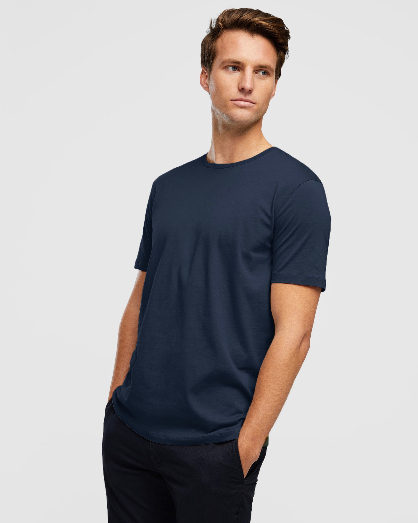 Men's Indigo Crew Neck Tee, by Wayver