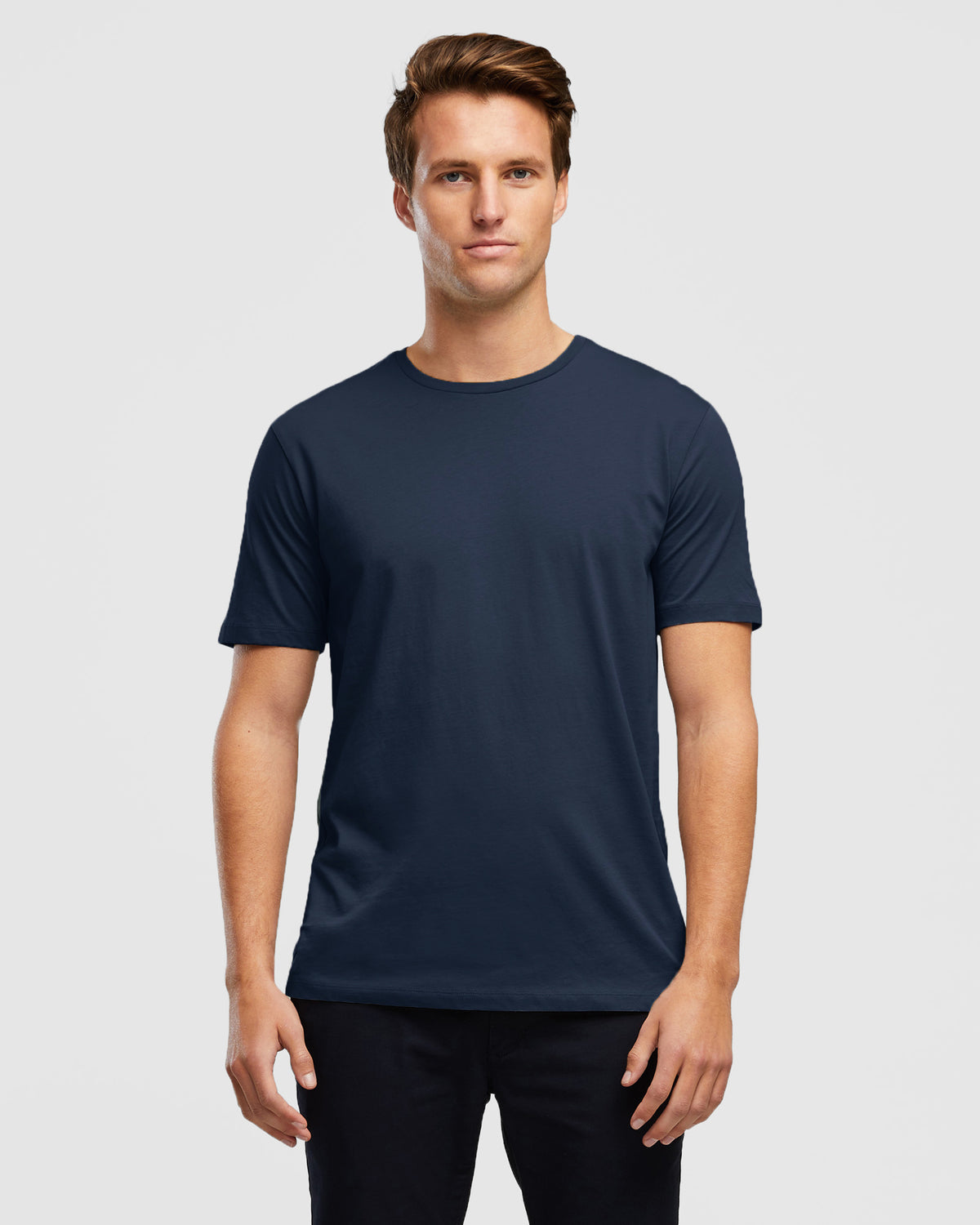 Indigo Men&#39;s Cotton Everyday Tee, front view