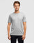Light Grey Marl Men's Cotton Short Sleeve Tee, by Wayver