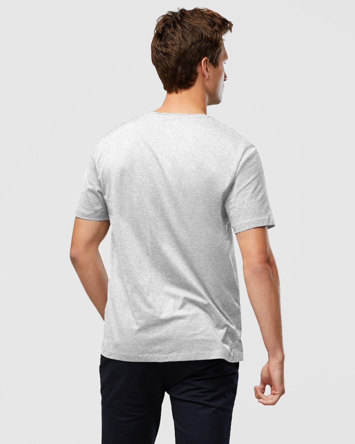 Slim-fit crew neck t-shirt – modern take on a classic cut, rear view
