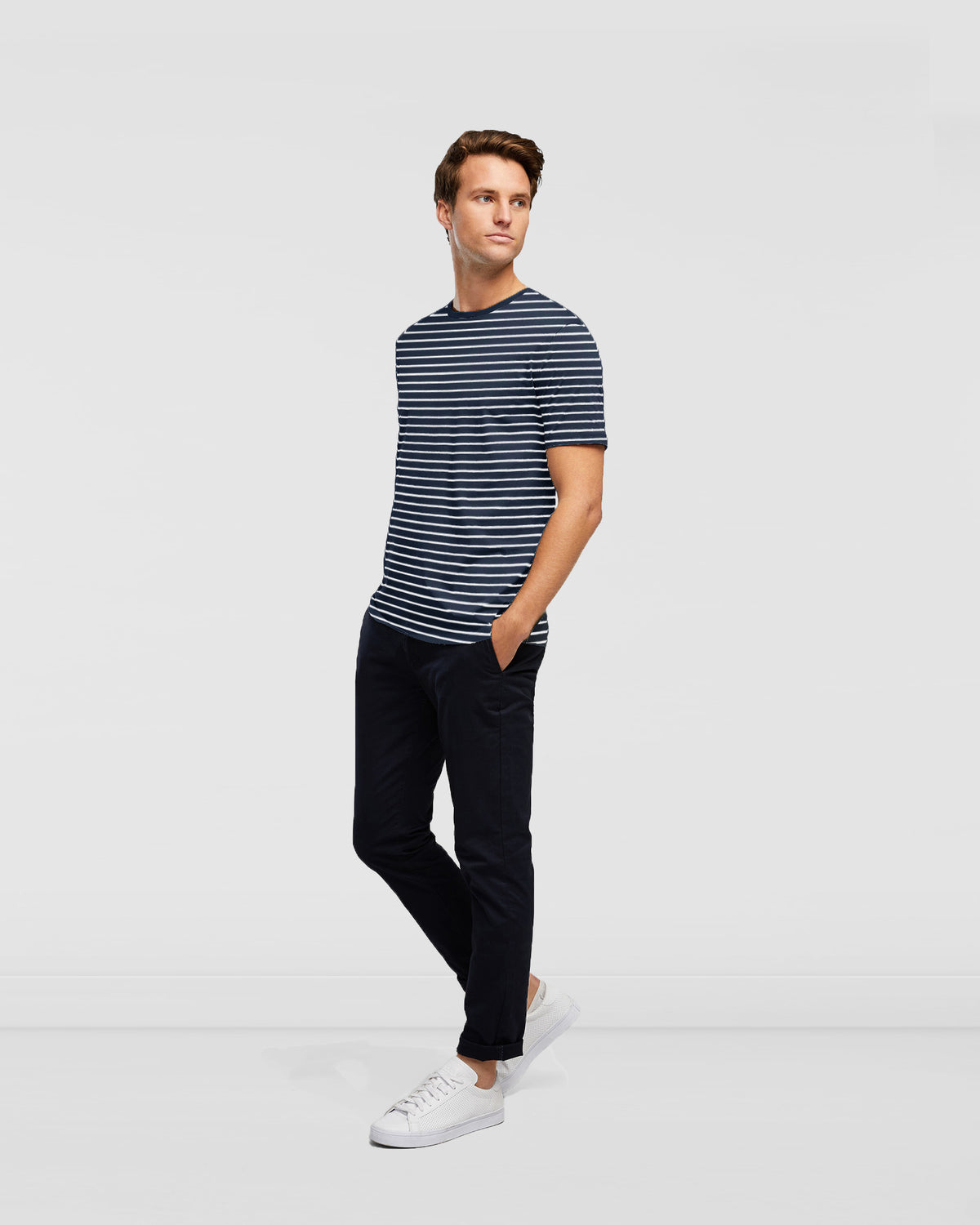 Striped t shirt outfit 2025 mens